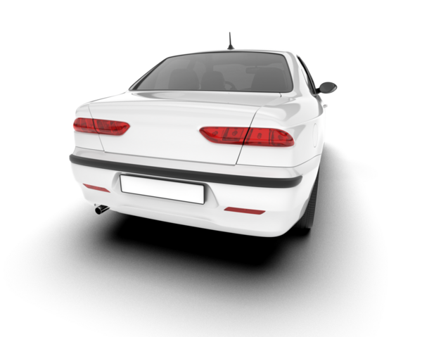 modern beyaz araba arka görünümü.
