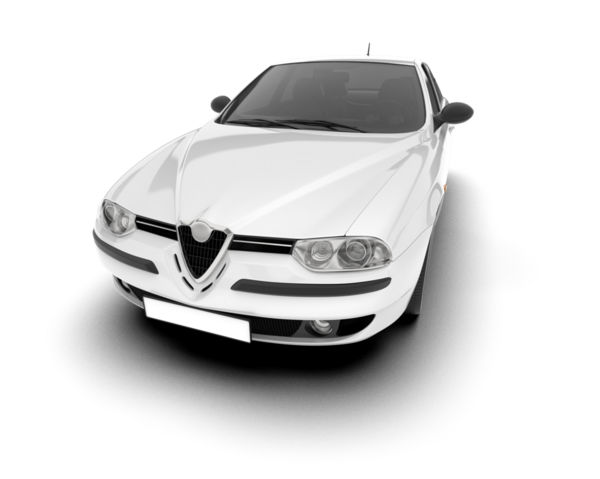araba beyaz arkaplanda izole edildi