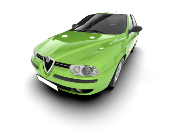 yeşil spor araba beyaz arkaplanda izole edildi