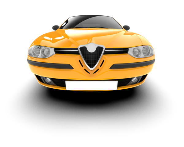 Beyaz arkaplandaki araba