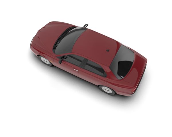 Kırmızı lüks araba beyaz arka planda izole edilmiş. 3d illüstrasyon.