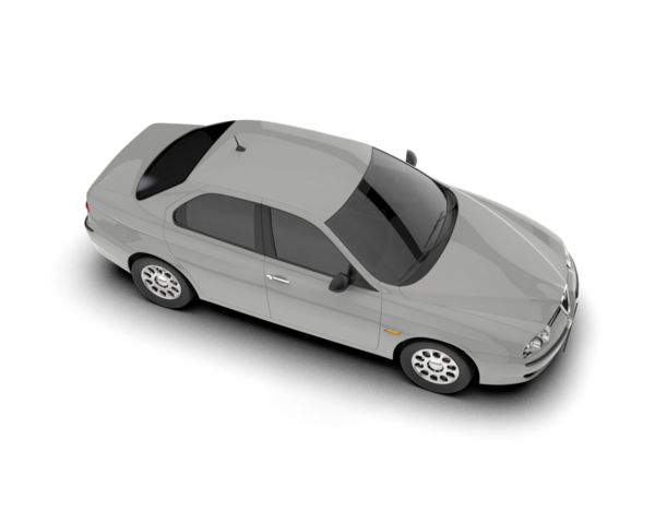 beyaz arkaplanda izole edilmiş araba 3 d illüstrasyon