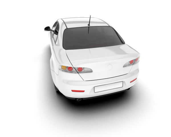 Işık arka planında modern bir araba. 3d oluşturma