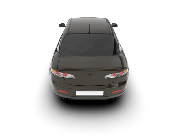 Gri arkaplanda modern kompakt araba izole edildi.