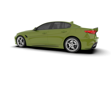 gerçekçi yeşil arabanın 3 boyutlu görüntüsü