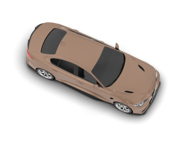 Araba beyaz arka planda izole edilmiş. 3d oluşturma