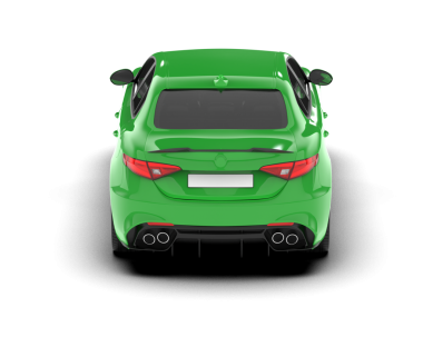 modern araba beyaz arka planda izole edildi. 3 boyutlu çizim - illüstrasyon