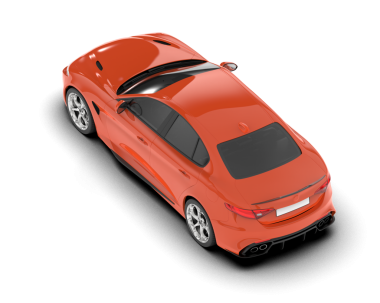 Modern araba beyaz arka planda izole edilmiş. 3 boyutlu illüstrasyon - 3 boyutlu