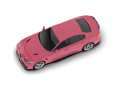 Araba beyaz arka planda izole edilmiş. 3d illüstrasyon