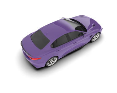 Mor modern araba izole. yüksek kaliteli resimleme