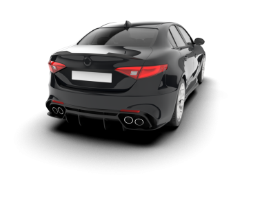 Araba arka planda izole. 3D görüntüleme - illüstrasyon