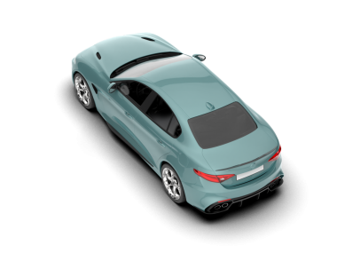 Beyaz arka planda izole edilmiş daha az jenerik bir SUV 'un 3 boyutlu görüntülenmesi