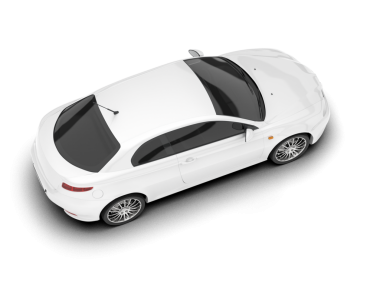 Modern araba beyazda izole edilmiş. 3 Boyutlu Hazırlama
