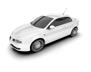 beyaz arkaplanda modern araba