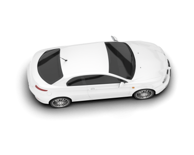 Beyaz arka planda beyaz bir araba. 3 Boyutlu Hazırlama.