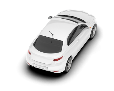 Siyah arka planda izole edilmiş beyaz modern araba. 3d oluşturma