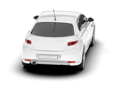 Beyaz lüks araba - boş alanı olan sedan araba.