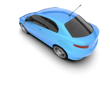 Yansımalı modern araba