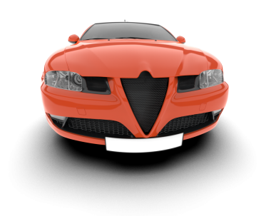 Araba beyaz arka planda izole edilmiş. 3D görüntüleme - illüstrasyon