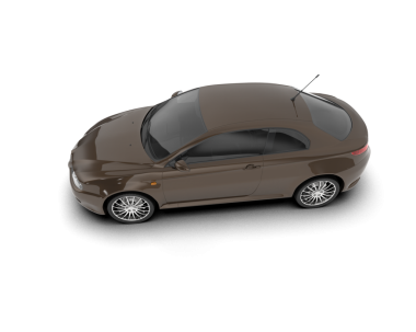 Gri arka planda yüksek kalitede modern kompakt araba izole edildi