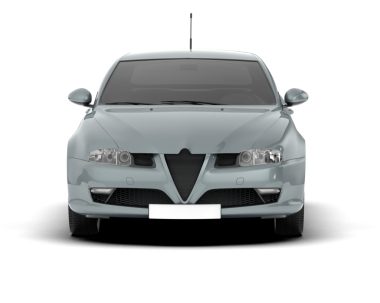 beyaz arka planda modern kompakt araba