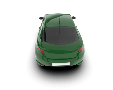 beyaz arka planda modern elektrikli araba