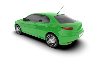 Araba beyaz zemin üzerine