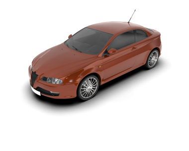 modern araba beyaz arkaplanda izole edildi