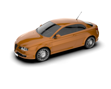 Beyaz arka planda modern bir araba. yüksek çözünürlüklü 3d