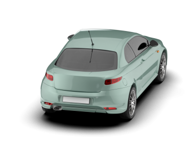 Modern spor araba. Beyaz arka planda izole edilmiş. 3d illüstrasyon