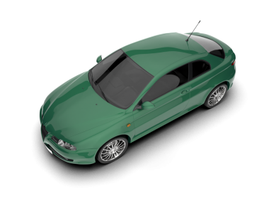 İzole edilmiş klasik bir arabanın 3 boyutlu görüntüsü