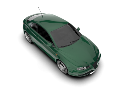 3 boyutlu yeşil araba.