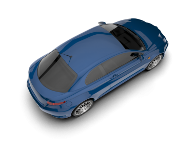 Beyaz arka planda modern bir araba. 3d oluşturma