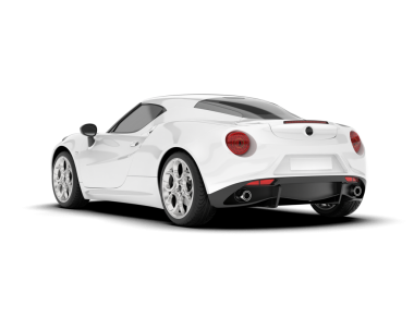 beyaz arkaplanda modern araba