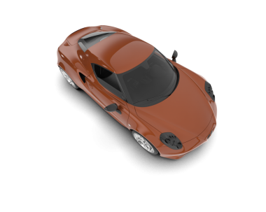 kırmızı modern spor araba - 3D render