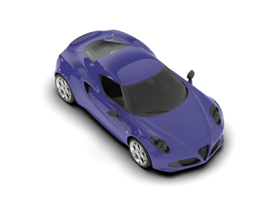 Beyaz arka planda modern bir araba. 3d oluşturma.