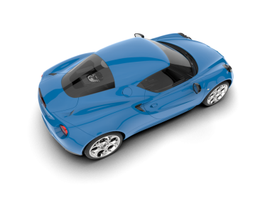 mavi araba beyaz arkaplanda izole edildi