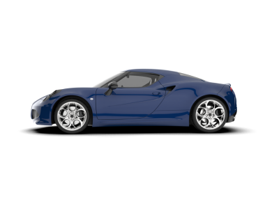 Beyaz zemin üzerine mavi spor araba