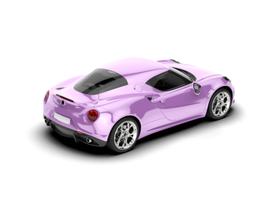 pembe modern araba. 3d oluşturma