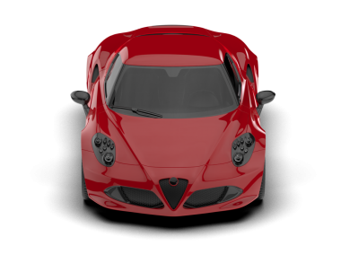 kırmızı modern araba siyah arkaplanda izole edildi