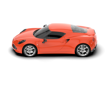 Beyaz arka planda kırmızı araba, yan görüş. 3d oluşturma