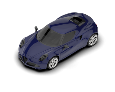 Beyaz arka planda lüks bir araba. 3 boyutlu model