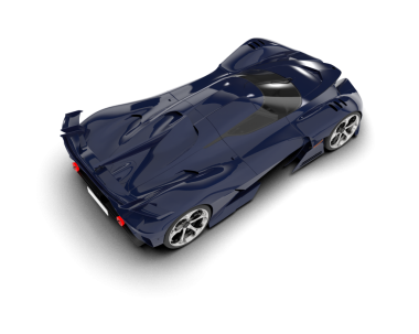 Modern bir arabanın 3 boyutlu görüntüsü