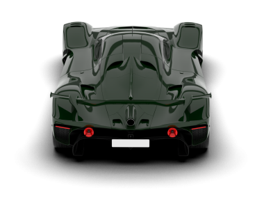 Gri arka planda izole edilmiş yeşil spor araba. 3d oluşturma.