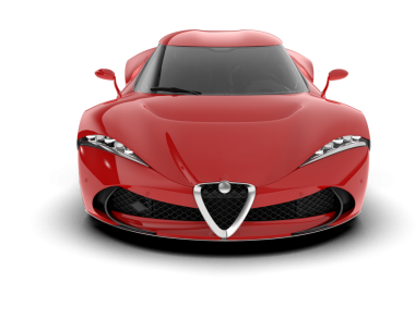 kırmızı süper araba beyaz arkaplanda izole edildi