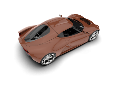 beyaz arka planda modern spor araba