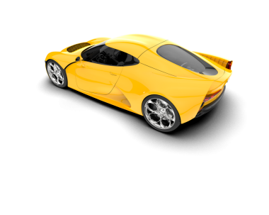 beyaz arka planda modern araba