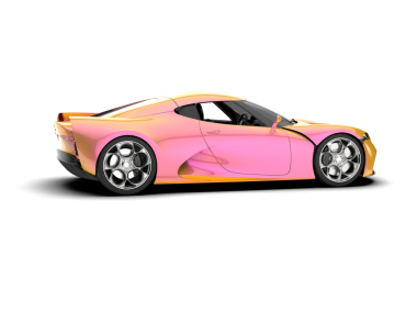 Modern araba beyazda izole edilmiş. 3d oluşturma.