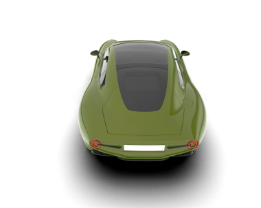 Beyaz arka planda izole edilmiş modern lüks araba. 3d illüstrasyon