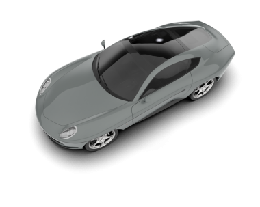 Aracın 3 boyutlu görüntüsü beyaz arkaplanda izole edildi